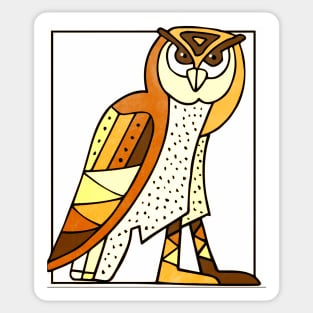 owl cubism Sticker